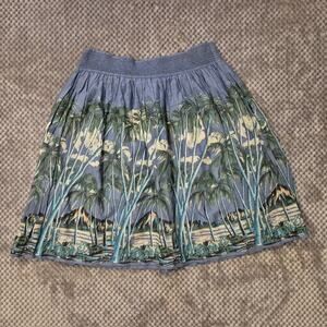 Vanessa Virginia x Anthropologie Skirt Women's US 4 Flare Elastic Waist Pockets